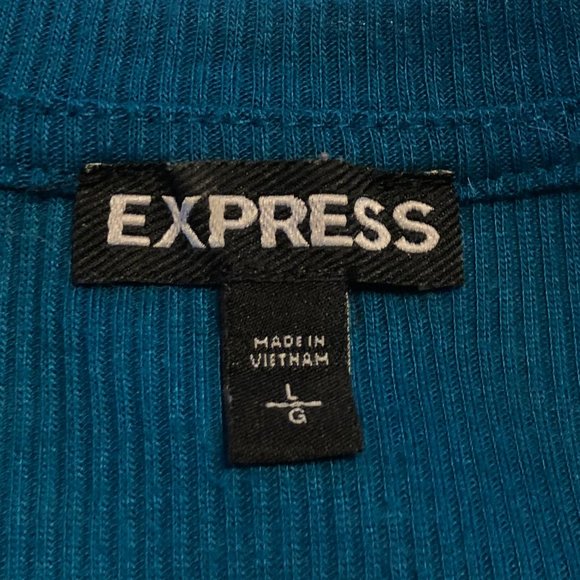 EXPRESS Colorblock Short Sleeve Tee, Size Large - Picture 2 of 3